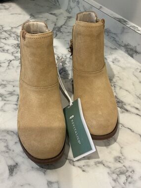 Revitalign Women's Suede Lambert Boot in Almond Bluff Ankle Boots